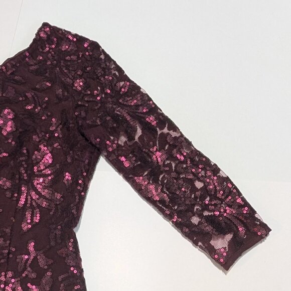 H&M One Shoulder Purple Sequins Dress, Size 12 - Picture 4 of 15